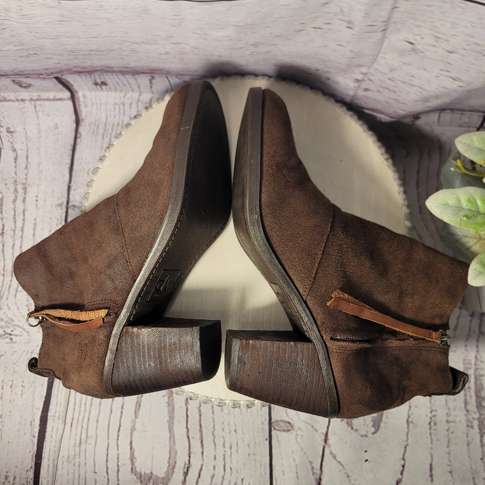 Dolce Vita Joust Brown Suede Ankle Bootie Boot Size 8.5 - Picture 5 of 10